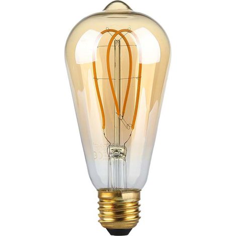 V-TAC LED-Glühbirne E27 5W ST64 Glühfaden Amber 1800K (1/5)