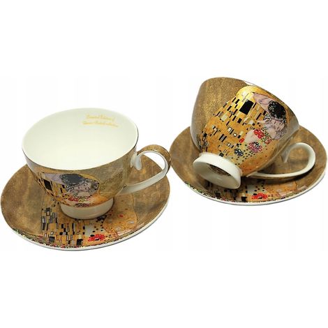 Elegantes und stilvolles Tassenset für Kaffee und Tee von Gustav Klimt (1/5)