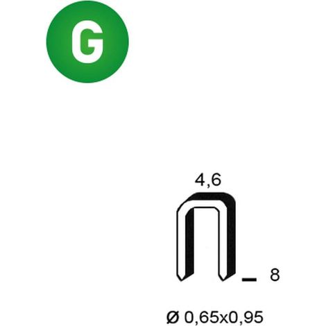 20 000 Agrafes Galvanisées Tb-08 - 4.95x8x0.84 mm - D-Work