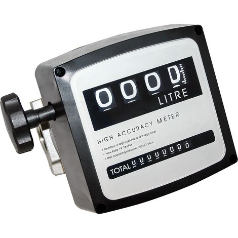Contatore per pompa gasolio diesel 3,5 bar 20-120 l/min 25,4 mm indicatore flusso (1/3)