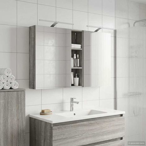 vidaXL Juego de Muebles de Baño 3 uds. 120 x 14,5 x 70 cm (1/5)