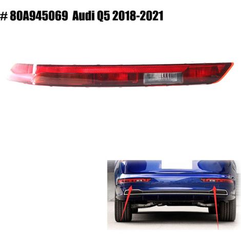 Réflecteurs de Pare-Chocs arrière lumière feu arrière inférieur Gauche 80A945069 Compatible avec Audi Q5 2018-2021 (1/4)