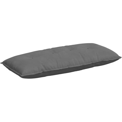 Back Pillow Dark Grey 120 x 50 cm Microfibre Fabric vidaXL
