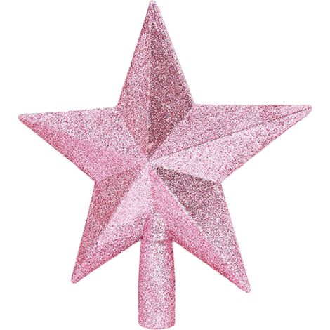 Jeffergarden Décoration de Noël celtique rose, sapin de Noël avec étoile au sommet, 20 cm, sapin de Noël rose avec une étoile à cinq branches au sommet.-DOU