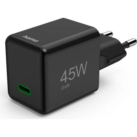 45W Chargeur USB C Rapide Compatible iPhone, Samsung, MacBook - [Technologie GaN, PD + QC 3.0] [Recharge Optimisée] [1 Port USB C] Noir (1/5)