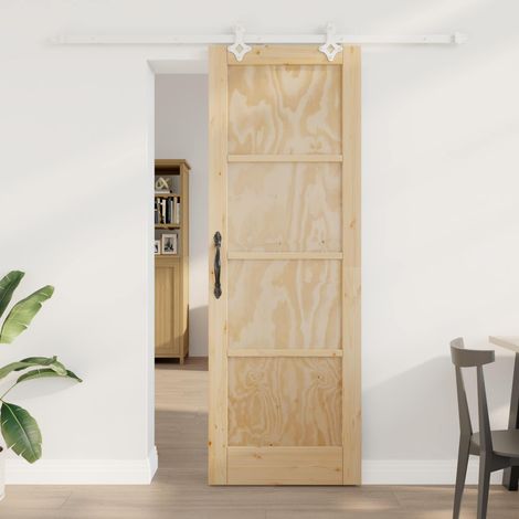 Puerta Corredera Natural y  73,5 x 211 cm