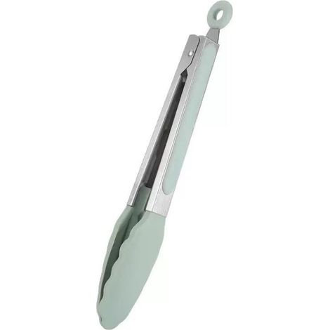Pince Cuisine - Silicone Alimentaire - Acier Inoxydable - 18 Cm - Pour Barbecue Grillades Poêles - 1 Pièce (1/3)