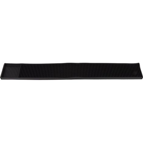 Tapis Dégouttoir - Matériau Non Toxique Antidérapant - Pour Bar Cuisine Et Service De Verres - Noir Long (1/2)