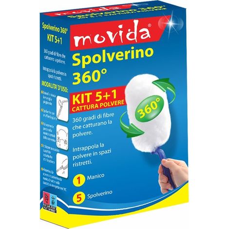 Piumino Catturapolvere in Microfibra + 5 Ricambi