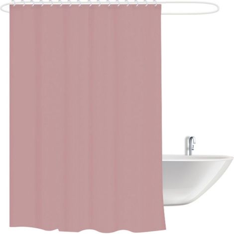 1 Doublure de rideau de douche, 12 œillets antirouille, plastique PEVA imperméable, pour baignoire et cabine (1/5)