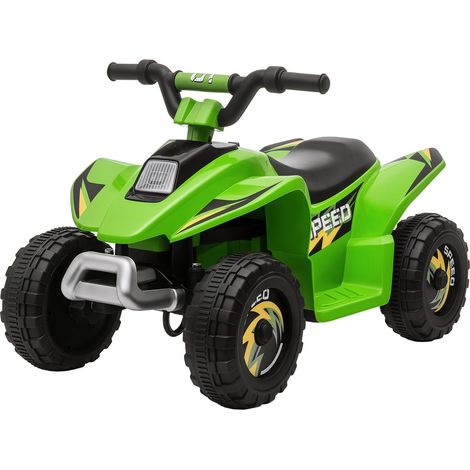 Quad eléctrico para niños 18-36 meses 72 x 40 x 45 cm autonomía 50 min marcha atrás adelante estable realista en PP verde 210000480 (1/5)