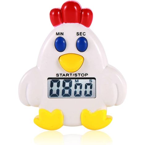minuteur de Cuisine,nuteur de cuisinede Forme de Coq,Minuterie Cuisine Poulet,Minuteur de Cuisine Numérique,Timer Apprentissage avec Compte à Rebours,Minuterie de Cuisine Digitale pour Cuisine,Sport (1/5)