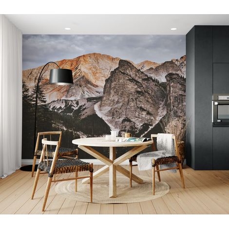 Papier peint Montagne – relief minéral sauvage - 150 x 250 cm (1/2)