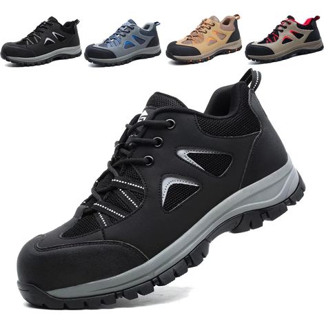 Chaussure de Securité Homme Femmes Chaussures de Travail Légère Baskets de Sécurité Embout Acier Protection Antidérapante Basket de Travail Confortables Respirante Unisexe (1/5)