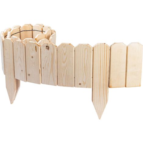 Clôture en bois naturelle à lattes flexible pour jardin