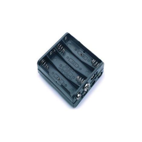 Portapilas R06x8 Con Broche   8 Pilas AA