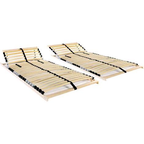Reti a Doghe 2 pz 7 Zone con 28 Doghe in Legno 90x200 cm vidaXL (1/5)