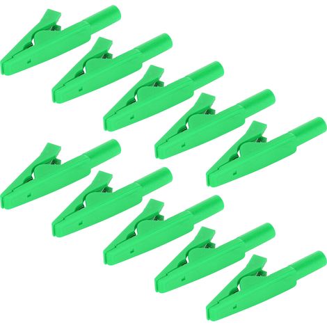 Lot de 10 pinces de sécurité/connecteurs bananes 2 mm, pinces de test arrière en cuivre pur pour régulateur de puissance, vert (1/5)