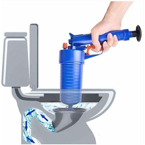 Déboucheur de canalisation manuel – Pompe haute pression avec 4 ventouses – Élimine cheveux, graisse et obstructions – Outil réutilisable