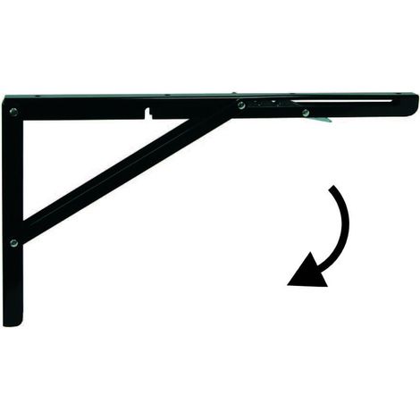 Mensole robuste pieghevoli nere - Misure: cm 40x22h - Colore: Nero