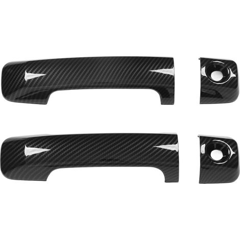 4 pièces de poignées de porte extérieures de voiture, style fibre de carbone, cache-poignée extérieur autocollant pour FJ CRUISER XJ10 2007‑2021 (1/5)