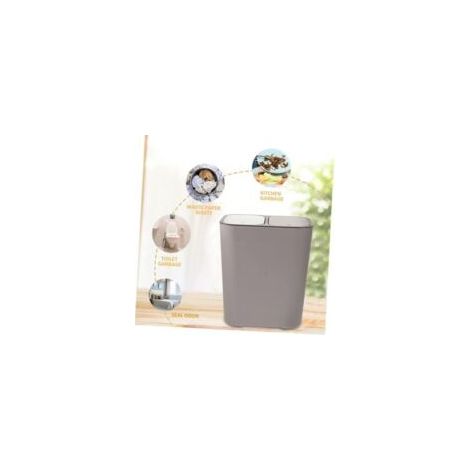 Poubelle de tri Poubelle Poubelles avec couvercles Poubelle double Poubelle de toilettes Poubelle double Poubelle Baril Poubelle à 2 compartiments