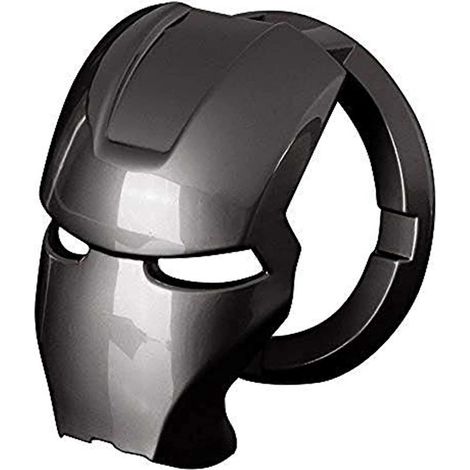Funda para el botón de arranque/parada del motor del coche de Iron Man, accesorio decorativo 3D, carcasa protectora para el botón de arranque, aleación de aluminio, negro. (1/5)