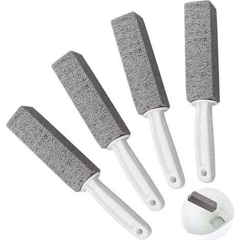 4 Pcs Brosse de Nettoyage Pierre Ponce, Pierre de Nettoyage en Pierre Ponce Avec Poignée Nettoyant Pour Dissolvant de Cuvette de Toilette Taches de Brosse et Dissolvant Danneau Pour Eau Dure (1/4)