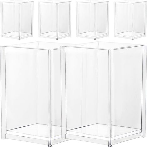 de 6 porte crayons transparents en acrylique pour bureau (1/5)