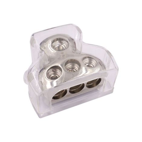 Bloc de distribution d'alimentation à 3 voies, 1x 0 jauge in / 3X 4 jauge sortie Amp Distribution de puissance répartiteur de masse bloc de connexion pour répartiteur o stéréo de voiture+distribution