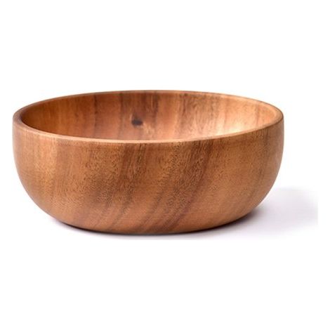 Ciotola in legno massello 20 x 7,5 cm, realizzata in legno naturale. (1/4)