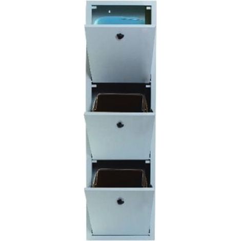 Raccolta Differenziata Metallo 3 secchi Dimensioni 33x29x147 Materiale DC01