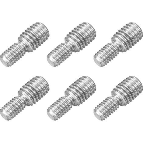 6pcs Boulon à Tige Filetée Double Extrémité M6x10mm à M8x10mm (1/5)