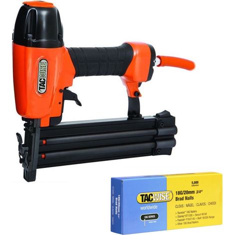 Tacwise DGN50V Pneumatic Air Nailer 2nd Fix Brad Nail Gun + 5000 20mm Brads