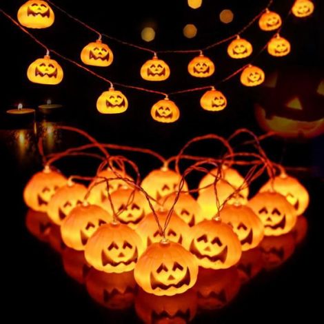 Guirlande Lumineuse - - Citrouille - 3m - 20 LED - Intérieur - Lumière Chaude (1/4)