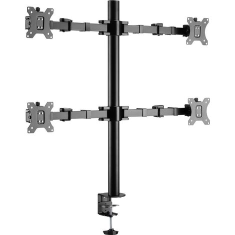 SpeaKa Professional SP-MM-540 4 vie Supporto per monitor 43,2 cm (17) - 81,3 cm (32) Nero Inclinabile + girevole, Ruo (1/5)
