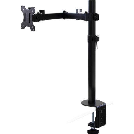 Emuca Soportes de monitor para mesa inclinables y giratorios 360, Simple, Acero, Pintado negro (1/3)