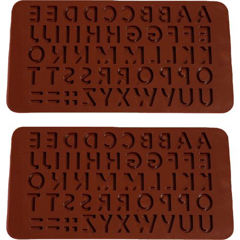 2 Pièces Moule en silicone, Lettre et Chiffre, Antiadhésif, Pour chocolat et gâteau, Anniversaire et fête (1/5)