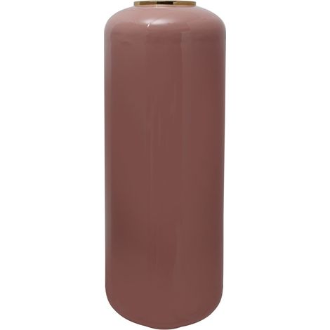 Vaso da terra Art Deco in ferro rosa e oro (1/3)