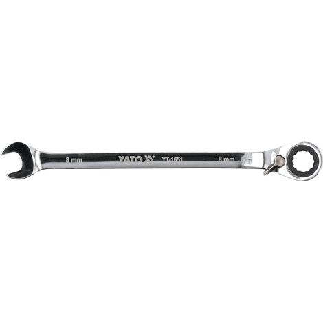 Yato YT-1653 llave de carraca Acero cromo vanadio 10 mm 1 pieza(s) Acero inoxidable (1/2)