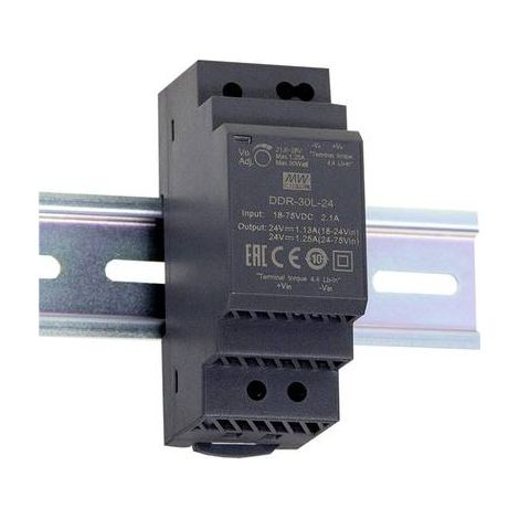MEAN WELL DDR-30G-5 CONVERTISSEUR CC/CC POUR RAIL (DIN) 5 V/DC 6 A 30 W NBR. DE SORTIES:1 X CONTENU 1 PC(S)