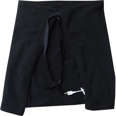 Châle Chauffant Couverture électrique Portable avec châle Chauffant USB - hiver chaud électrique cou épaule chauffage châle bureau maison chaise couverture électrique(noir) (1/5)