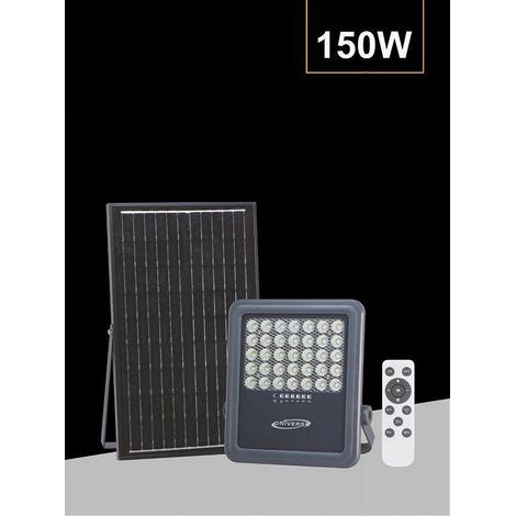 TrAdE Shop Traesio - Faro A Led 150watt Con Pannello Solare Luce Naturale 4000k Telecomando Tk09-150w - (1/3)