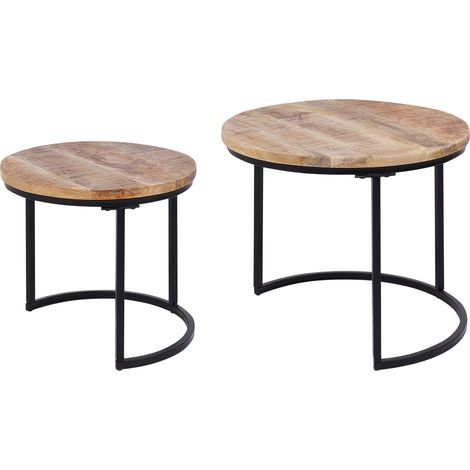 Couchtisch 2er Set CLATON Braun