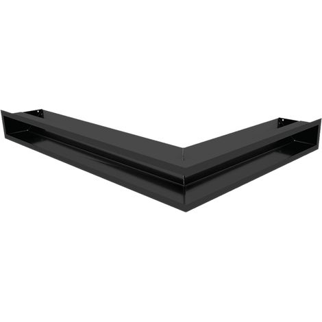 Eck-Lüftungsgitter LUFT links 76,6x54,7x9 schwarz Slim (1/5)