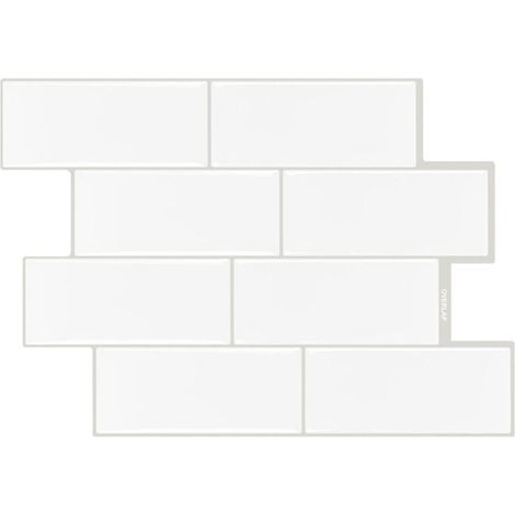 Lot de 10 Carreaux Muraux 3D Autocollants, Crédence de Cuisine Imperméable et Anti-Éclaboussures pour Décoration Murale (1/5)