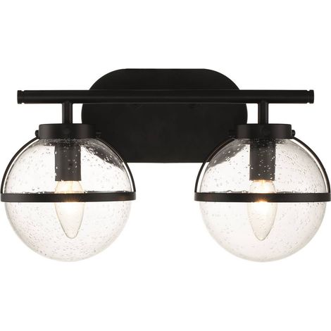 Elstead Hinkley Hollis Lampada da parete per bagno nera, IP44 (1/5)