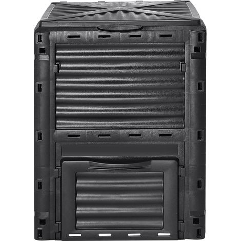 Mophorn Contenedor de abono para jardín de 80 galones, gran capacidad Con tapa superior y puerta inferior para un uso fácil. Ligero, fácil de ensamblar, sin BPA, crea suelo fértil rápidamente.