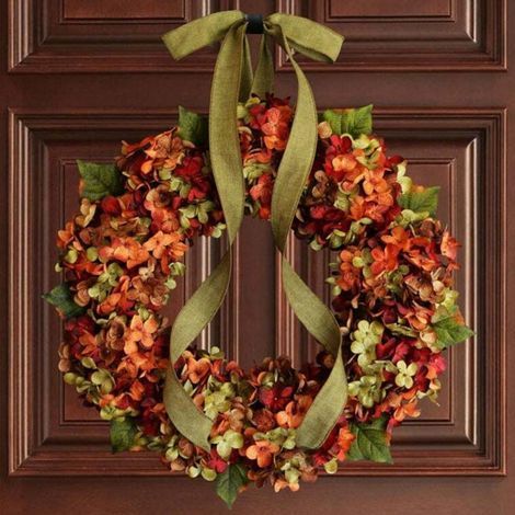 Couronne Automne - Couronne Décorative Saisonnière pour Porte et Cheminée - 30 cm ou 40 cm - Pour Thanksgiving, Halloween et Décoration Intérieure/Extérieure