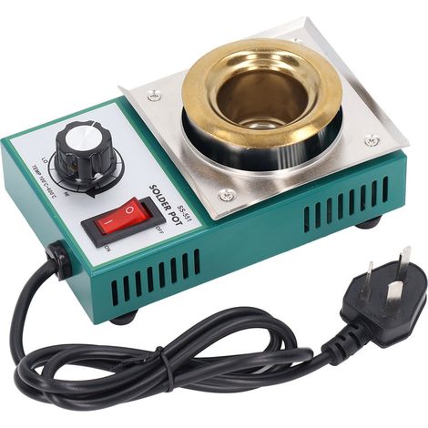 Cuvette de soudure ronde 150W, acier inoxydable plaqué titane, bain de soudure électronique, prise AU, AC 220-240V (1/5)